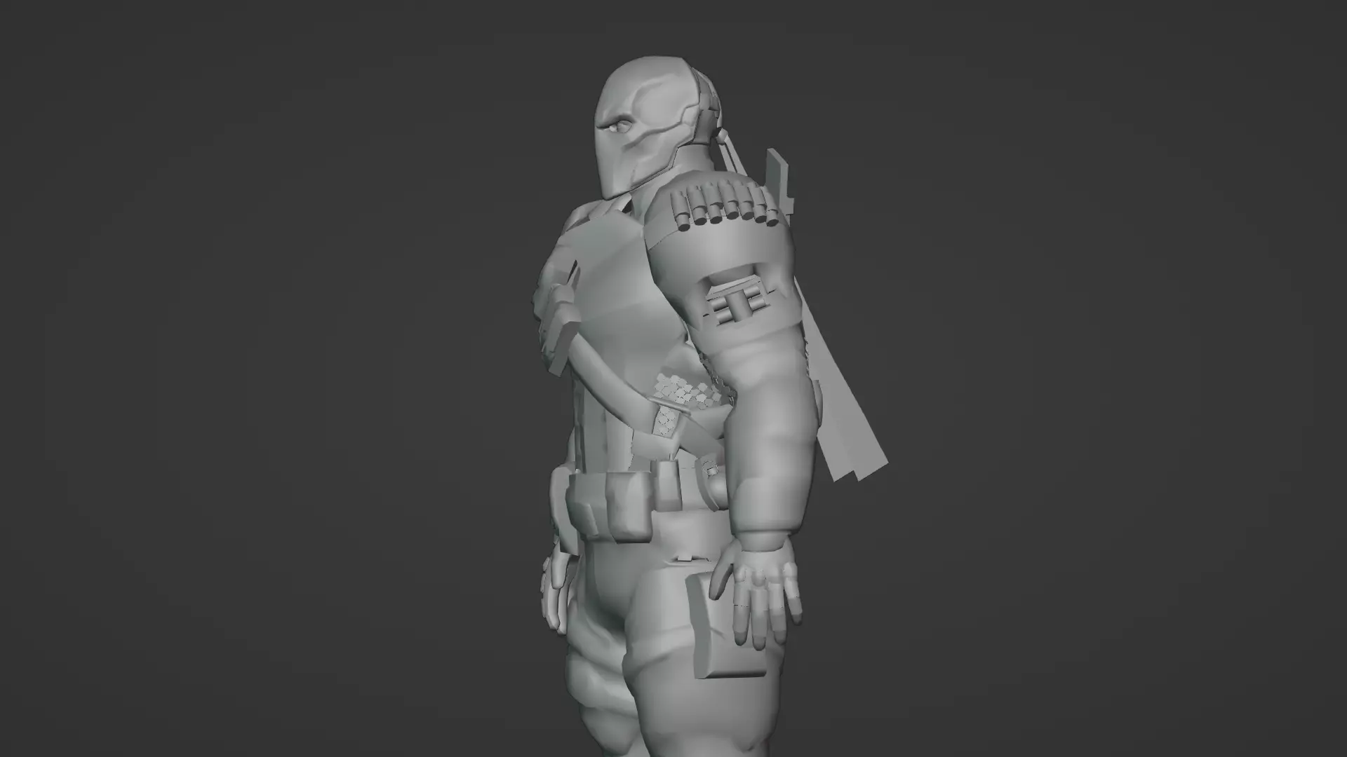 Deathstroke 3D Model Assassin Realistic Military Fully Rigged Low-poly 3D model_22