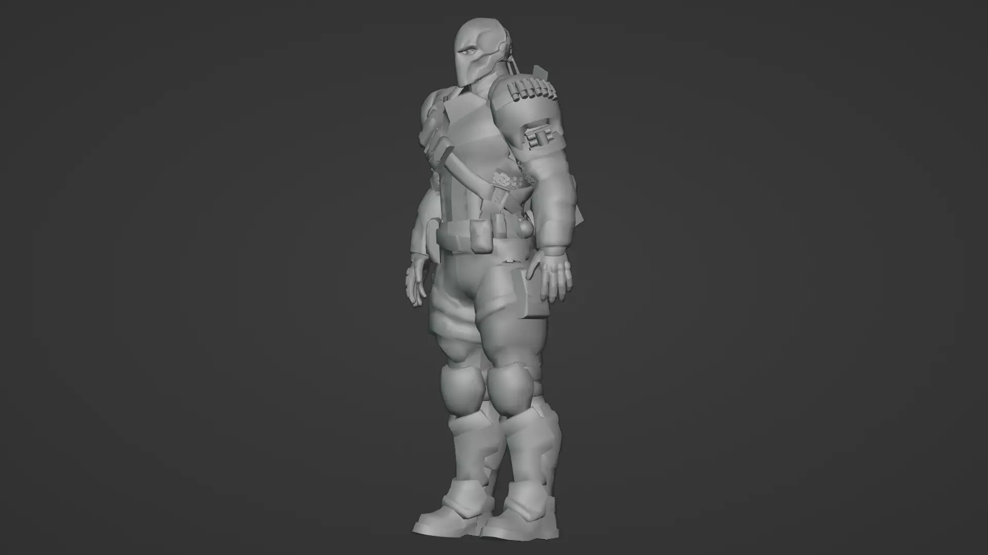 Deathstroke 3D Model Assassin Realistic Military Fully Rigged Low-poly 3D model_15