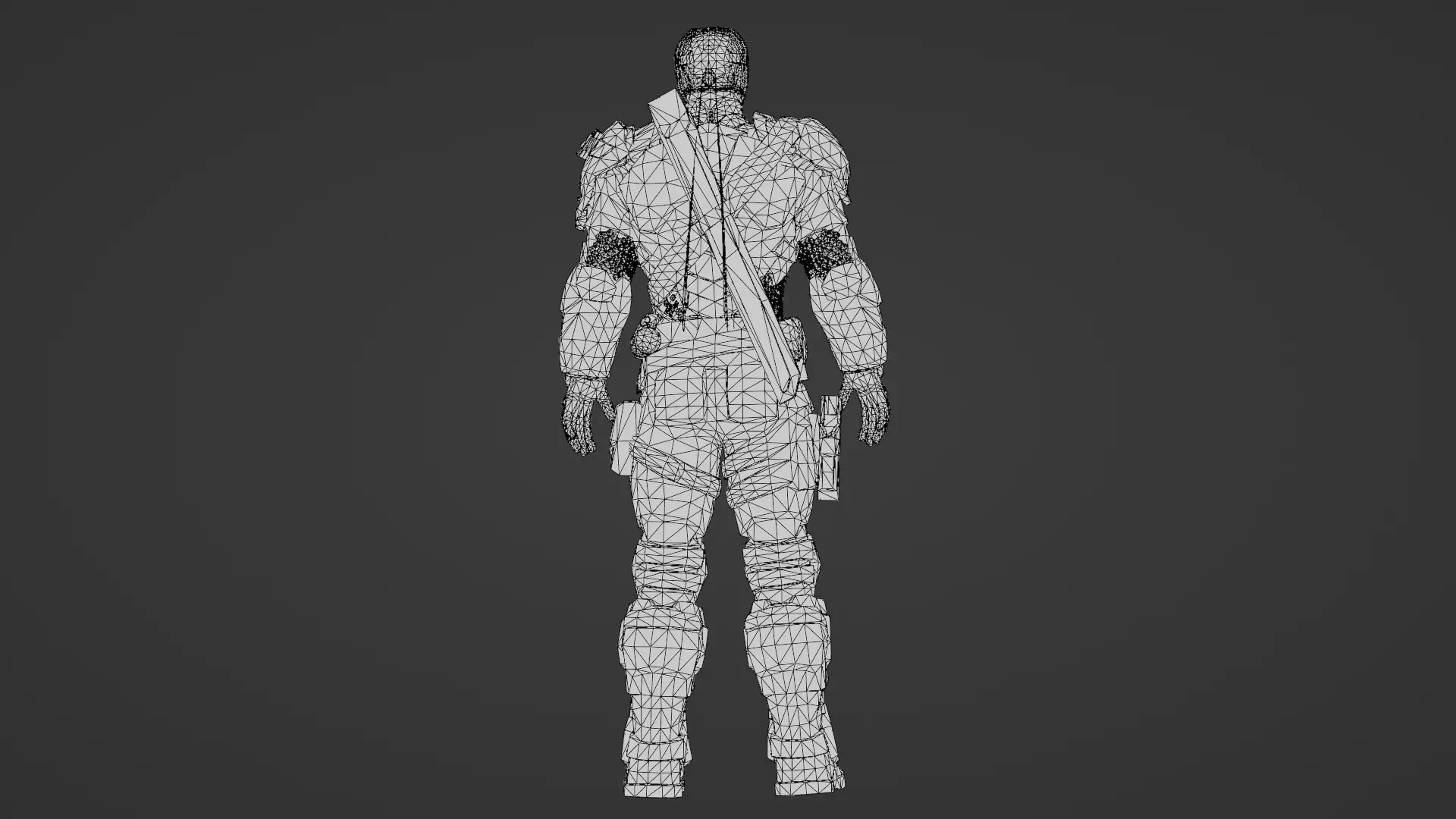 Deathstroke 3D Model Assassin Realistic Military Fully Rigged Low-poly 3D model_28