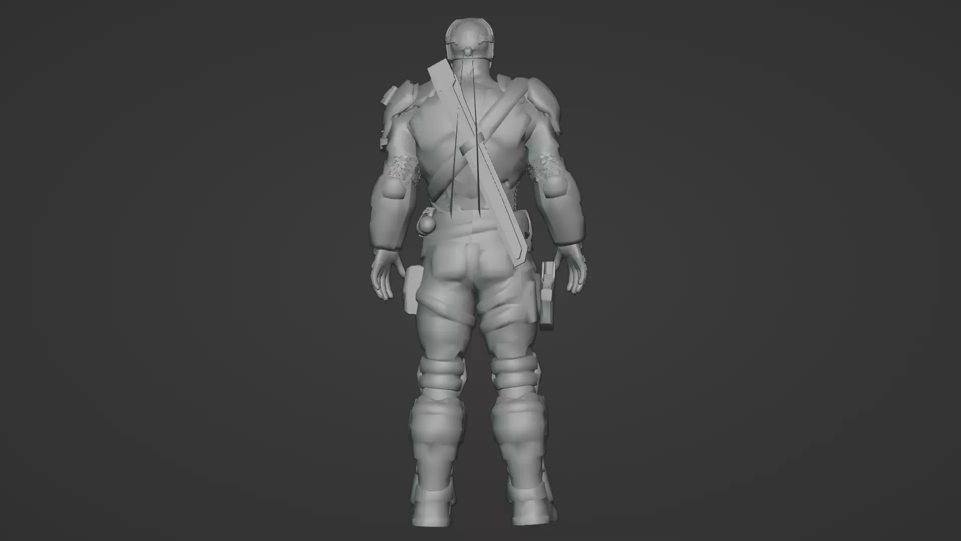 Deathstroke 3D Model Assassin Realistic Military Fully Rigged Low-poly 3D model_17
