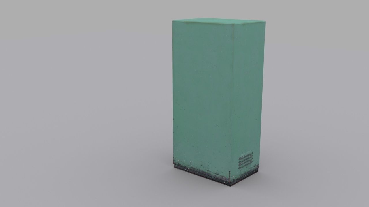 Electrical Panel Low-poly 3D model_1