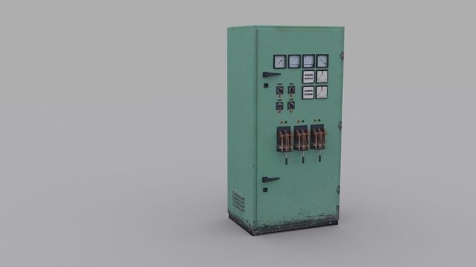 Electrical Panel Low-poly 3D model