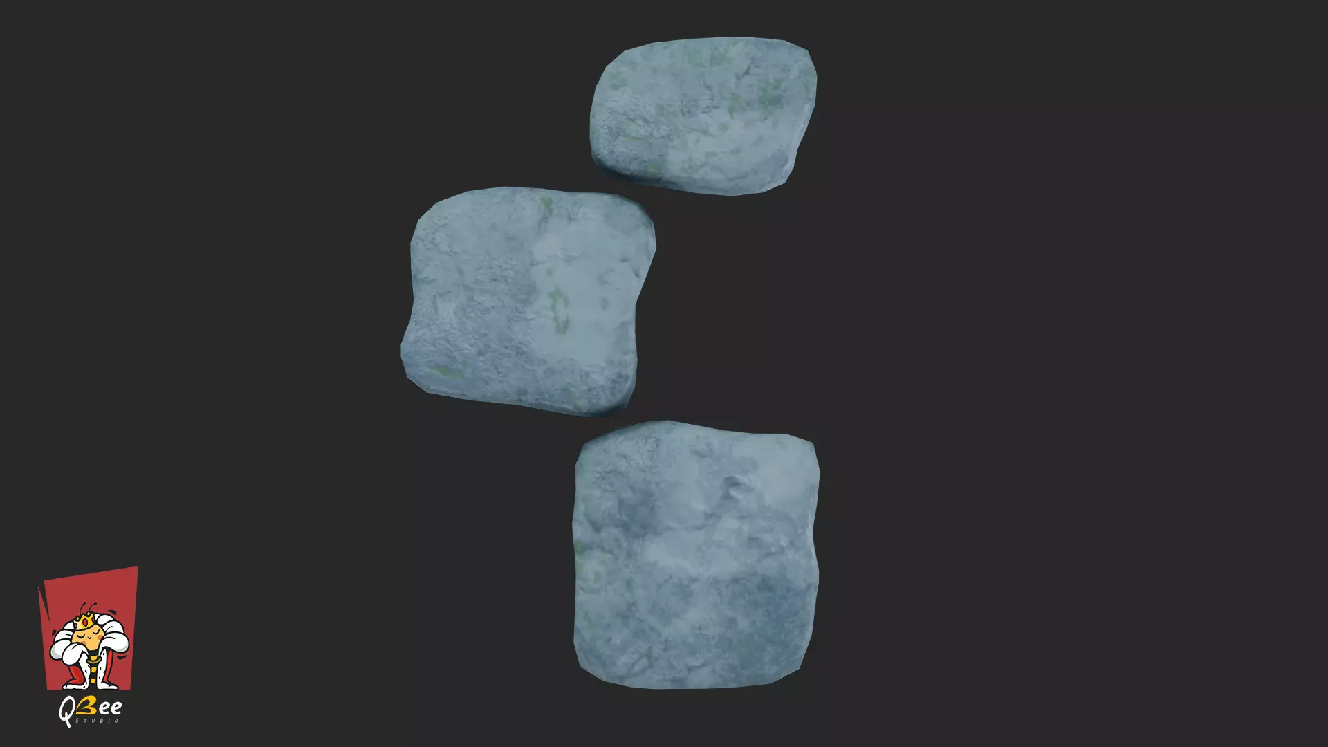 Stylized Floating Stepping Stone Multiple Asset Low-poly 3D model_7