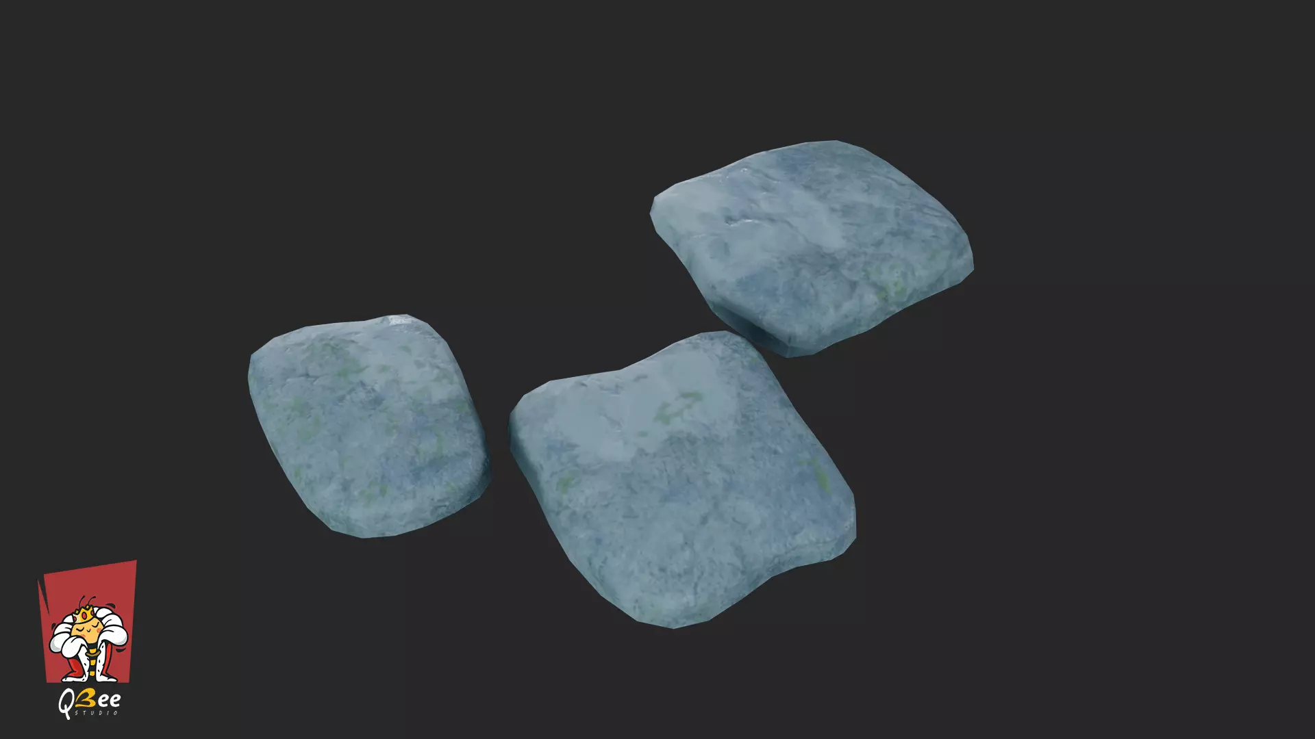 Stylized Floating Stepping Stone Multiple Asset Low-poly 3D model_8