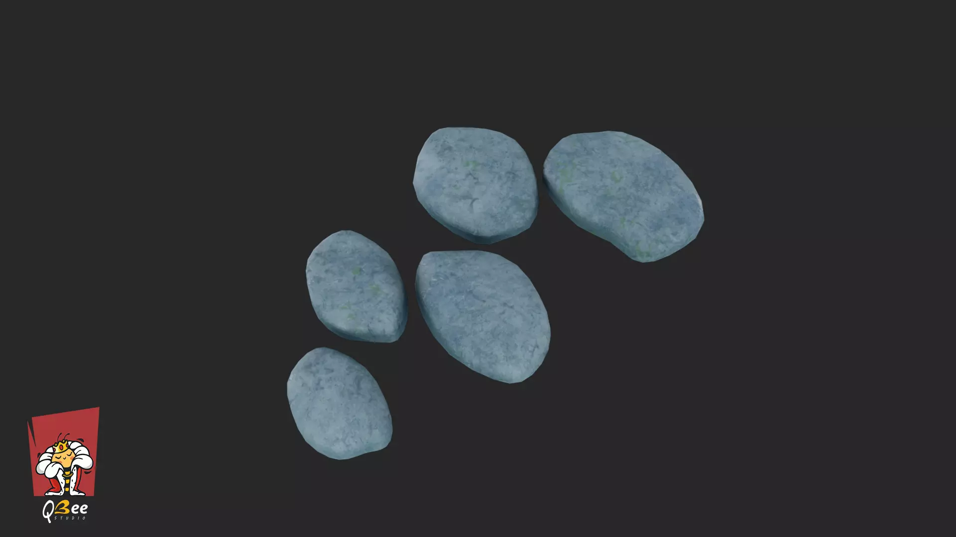 Stylized Floating Stepping Stone Multiple Asset Low-poly 3D model_4