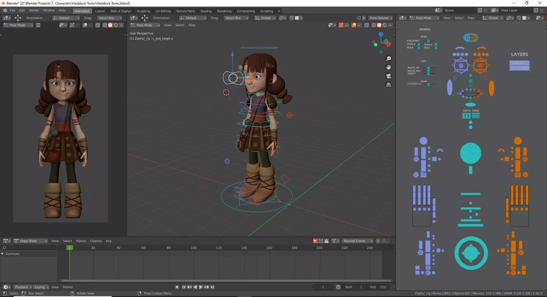 Haddock Twins Zephyr Free 3D model_1