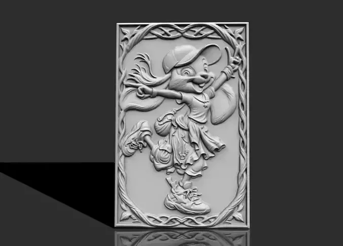 THE CHEERFUL GIRL BOARD FOR DECORATION CNC