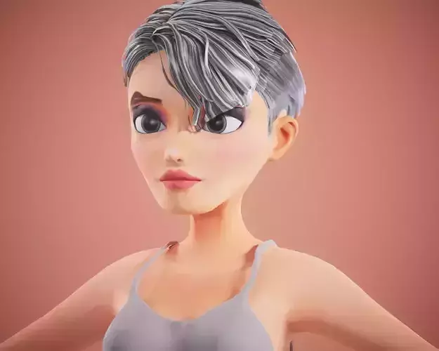 game cartoon rigged girl