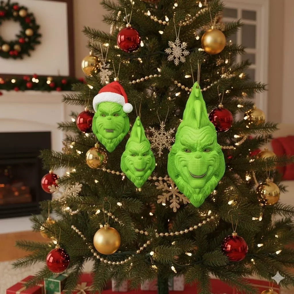 Grinch 3D Christmas Ornament 3D print model