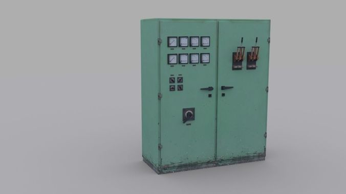 Electrical Panel Low-poly 3D model