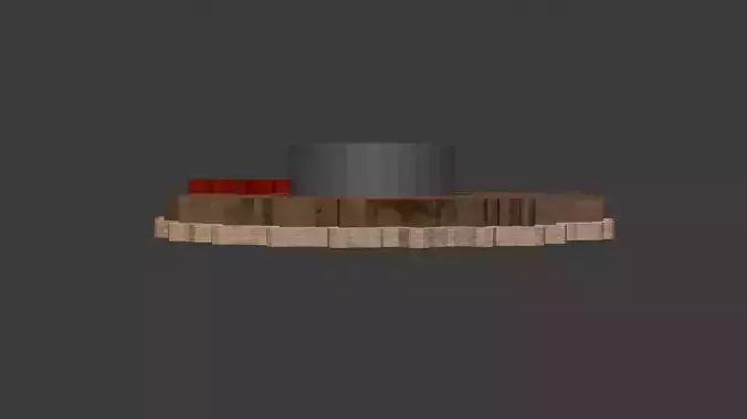 Christmas Wreath Tea Light Candle Holder Free low-poly 3D model