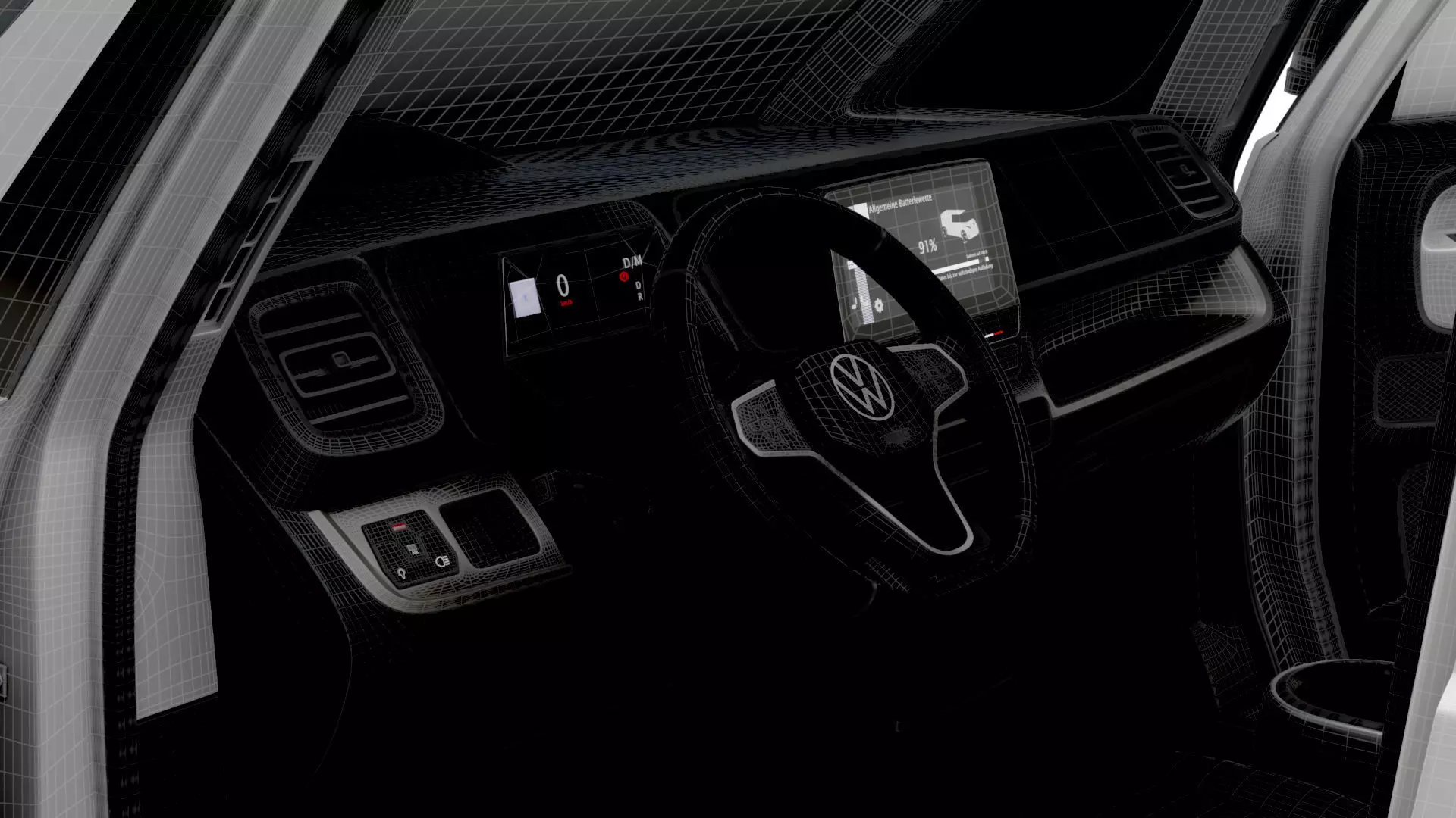 VW ID Buzz Cargo SWB GTX HQInterior 2026 3D model_15