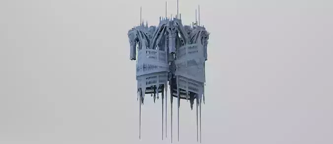 Dark Caribbean monlith  temple spire tower