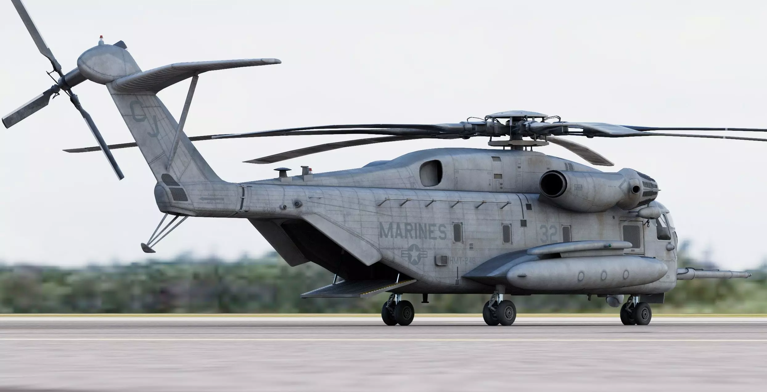 Sikorsky CH-53E Super Stallion Helicopter 3D model_2