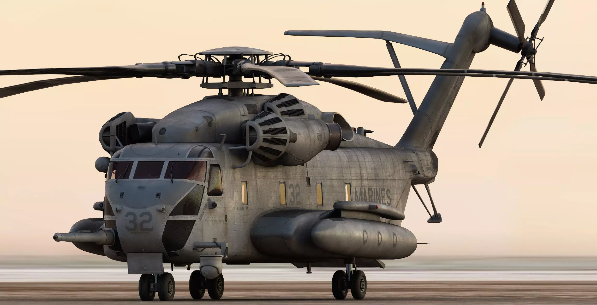 Sikorsky CH-53E Super Stallion Helicopter 3D model_4