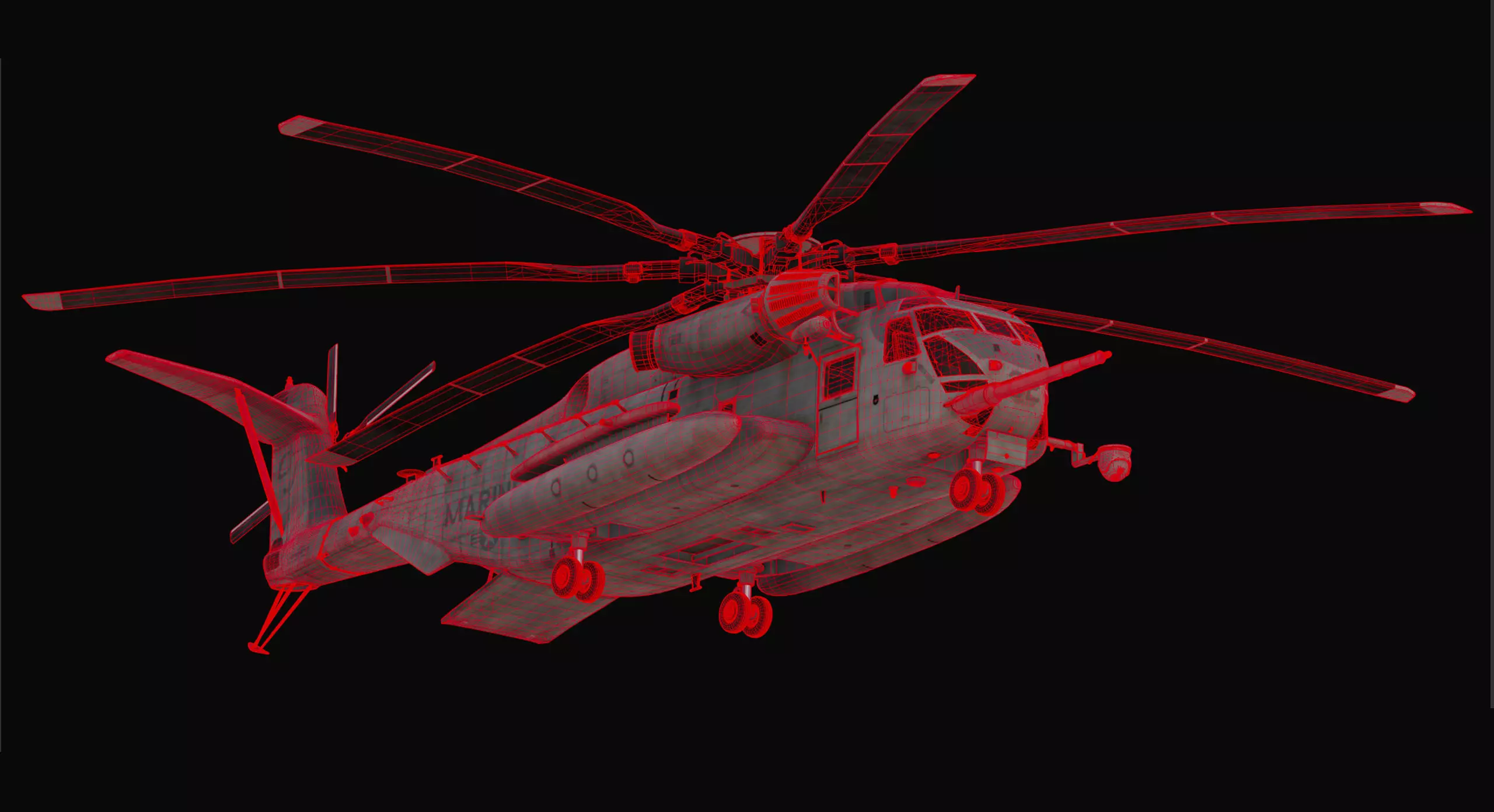Sikorsky CH-53E Super Stallion Helicopter 3D model_8