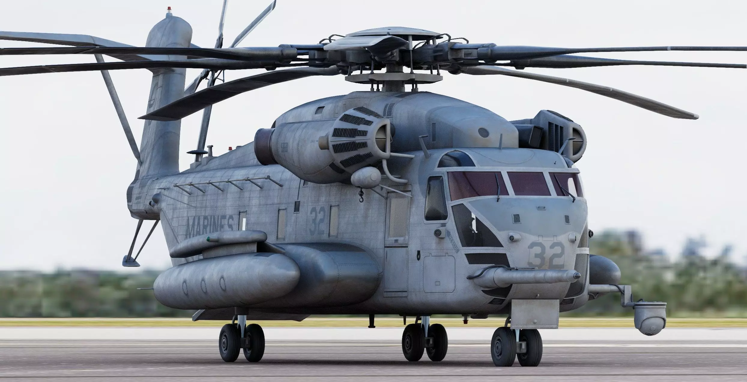 Sikorsky CH-53E Super Stallion Helicopter 3D model_1