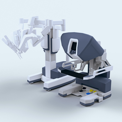 surgical robot Low-poly 3D model