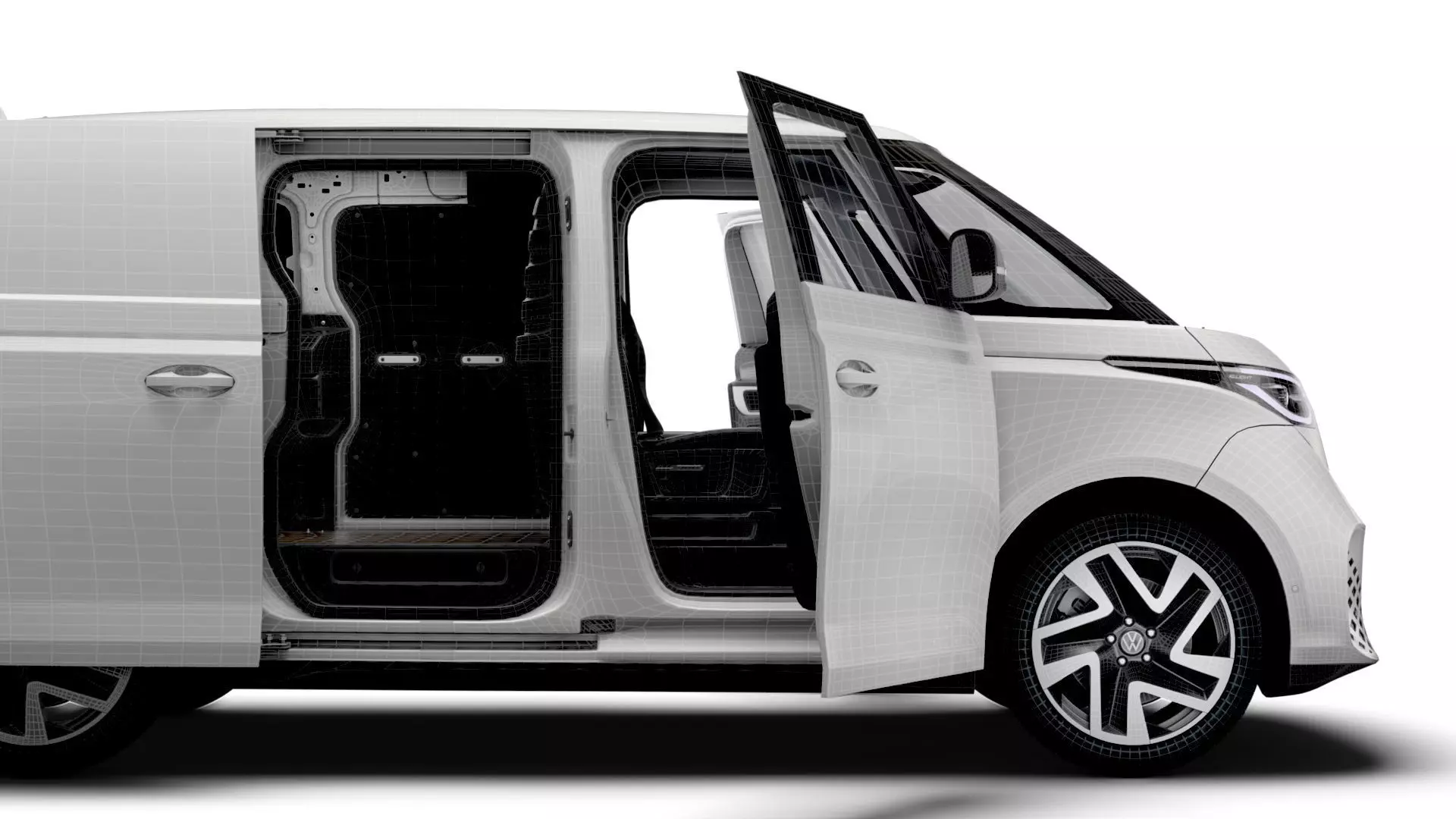 VW ID Buzz Cargo SWB Valve HQInterior 2026 3D model_13