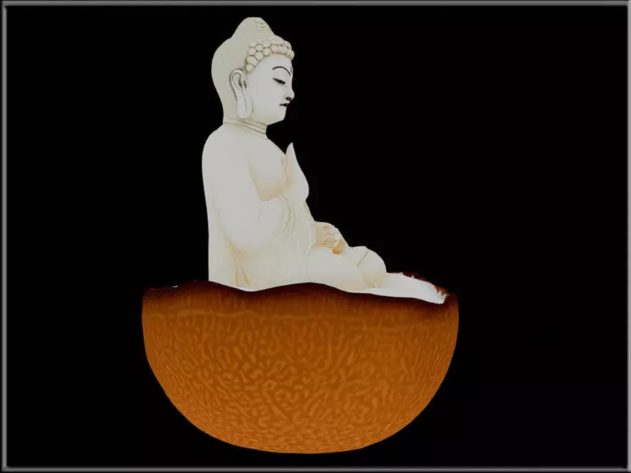 Buddha Meditation Low-poly 3D model_3