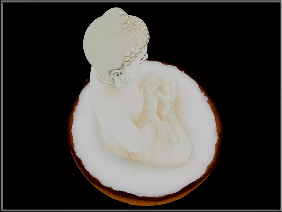 Buddha Meditation Low-poly 3D model_5