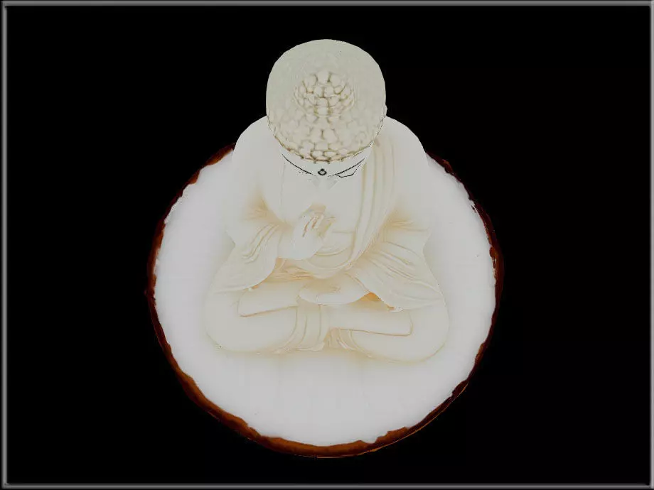 Buddha Meditation Low-poly 3D model_4
