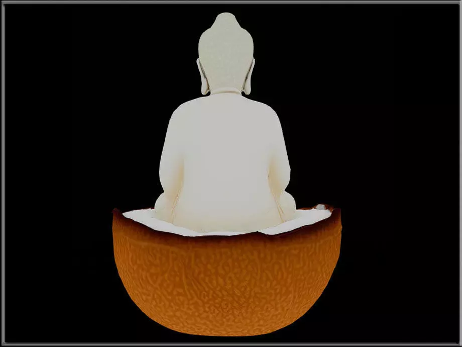 Buddha Meditation Low-poly 3D model_2