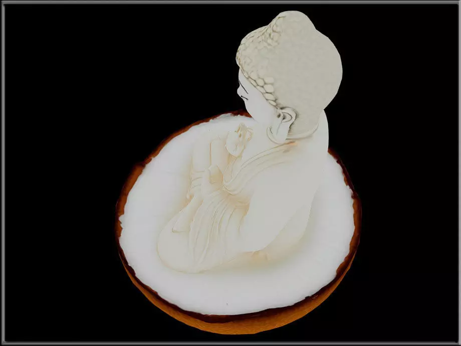 Buddha Meditation Low-poly 3D model_6