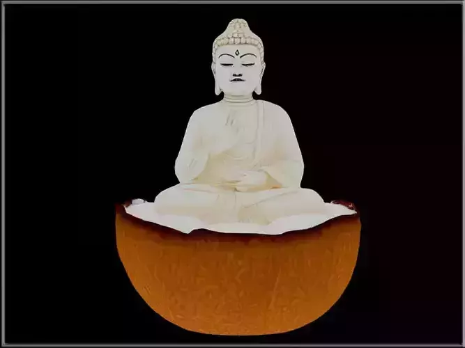 Buddha Meditation Low-poly 3D model
