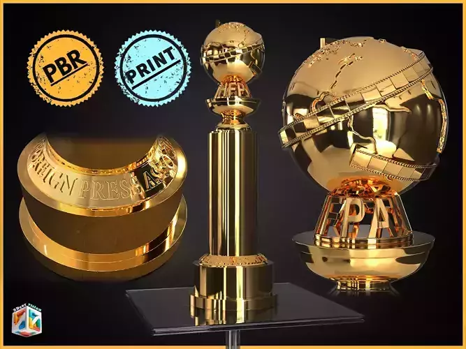 Golden Globe Award Trophy - Cinematic - 3D print