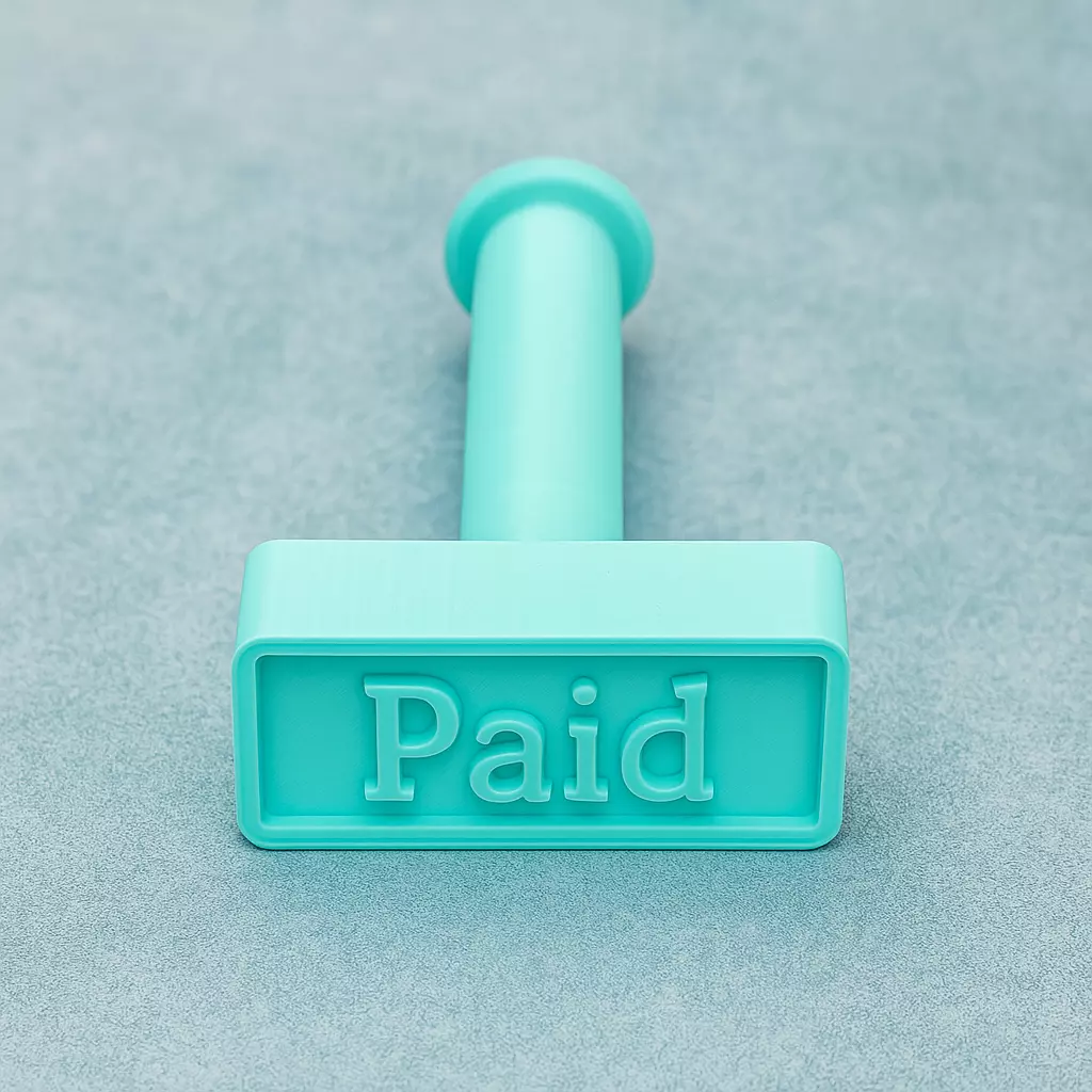 PAID Stamp Sello de pagado 3D print model