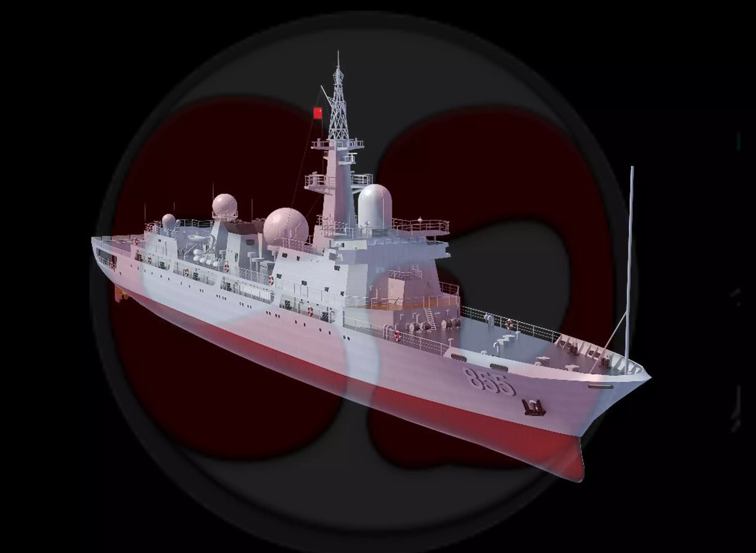 Type 814A Near-Sea Reconnaissance Vessel 3D model_0