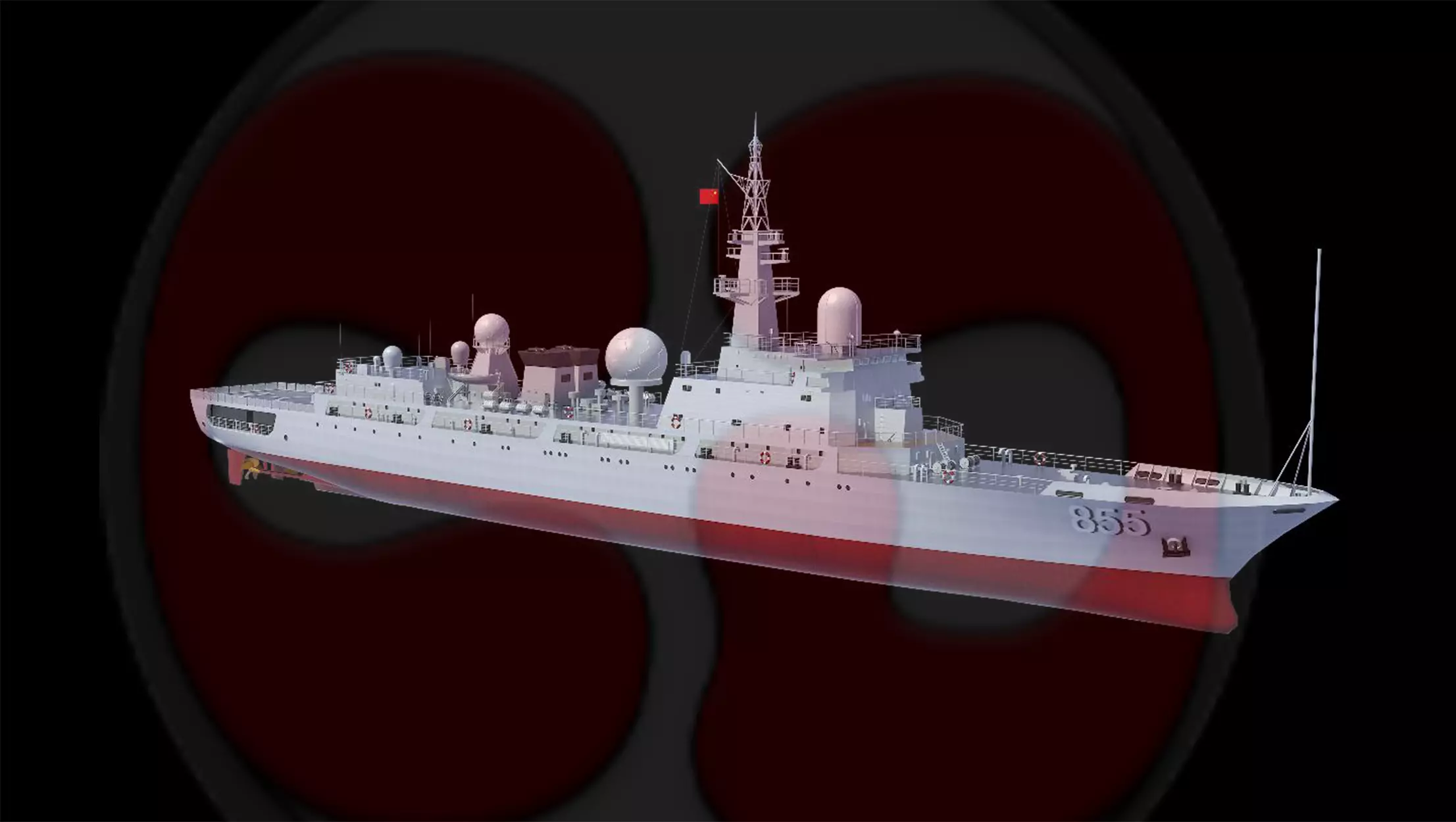 Type 814A Near-Sea Reconnaissance Vessel 3D model_2