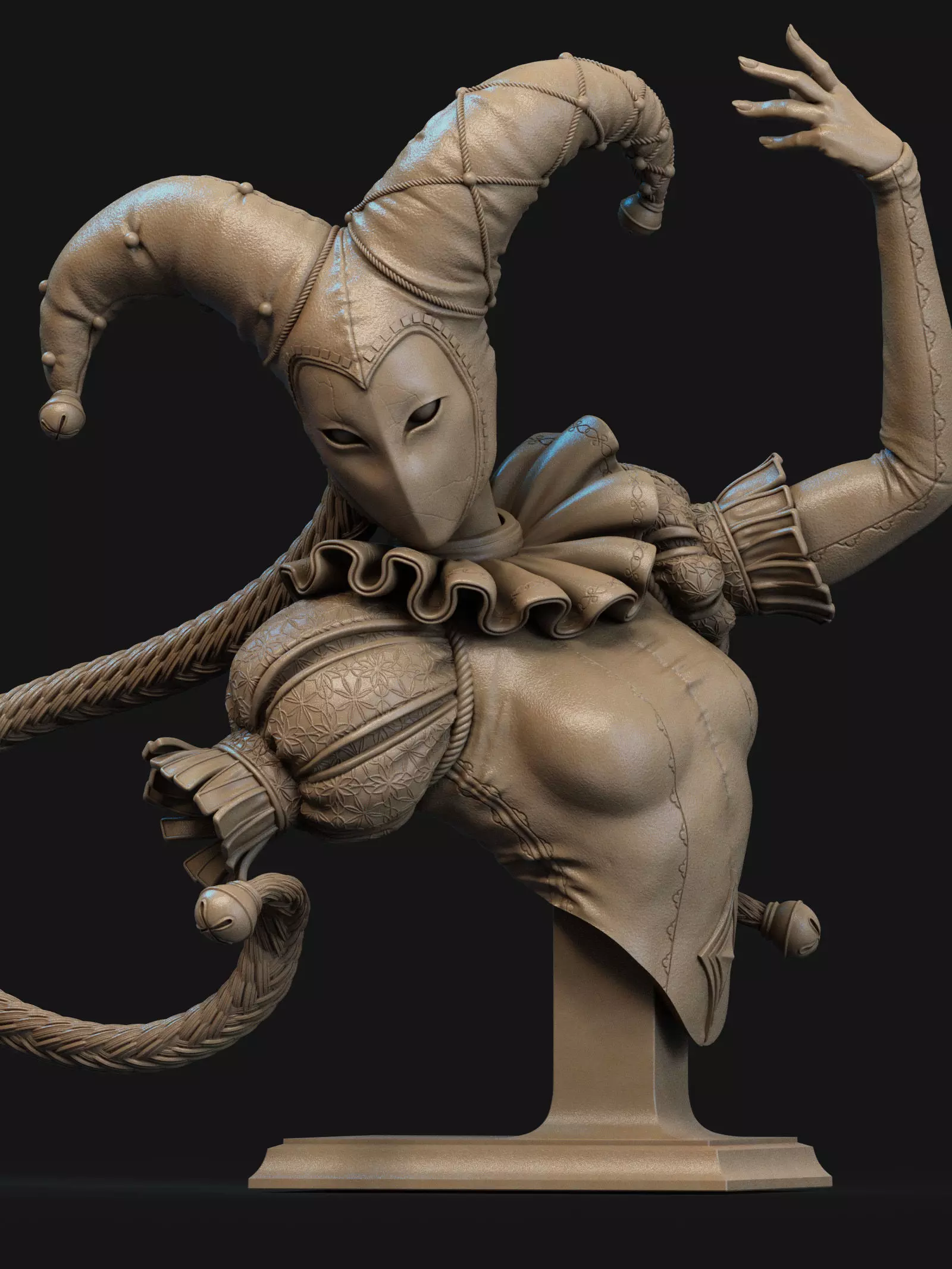 Jester Bust 3D Print 3D print model_0