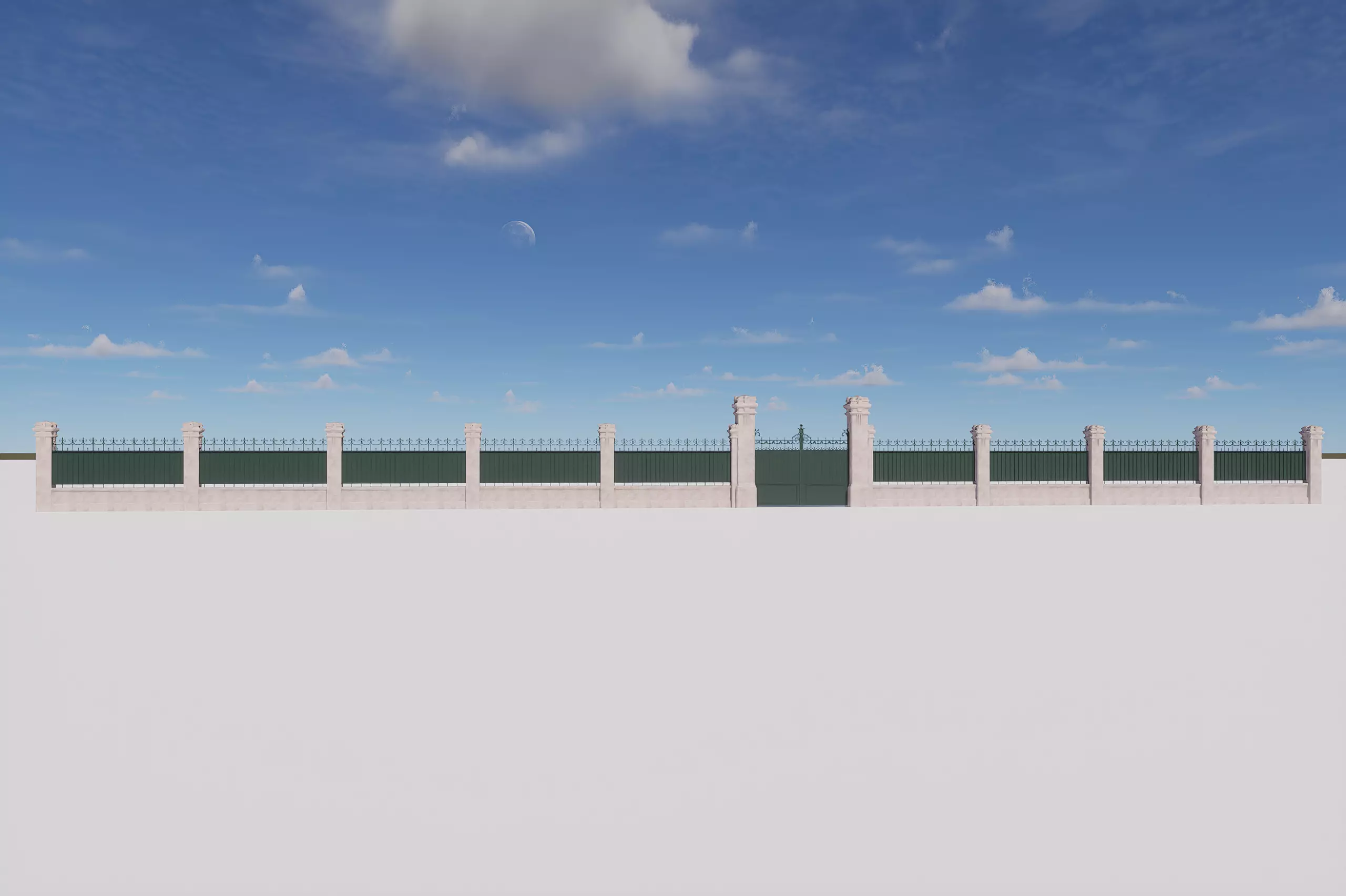 22 Styles of Iron Wall Fences Vietnam French House Villa 3D model