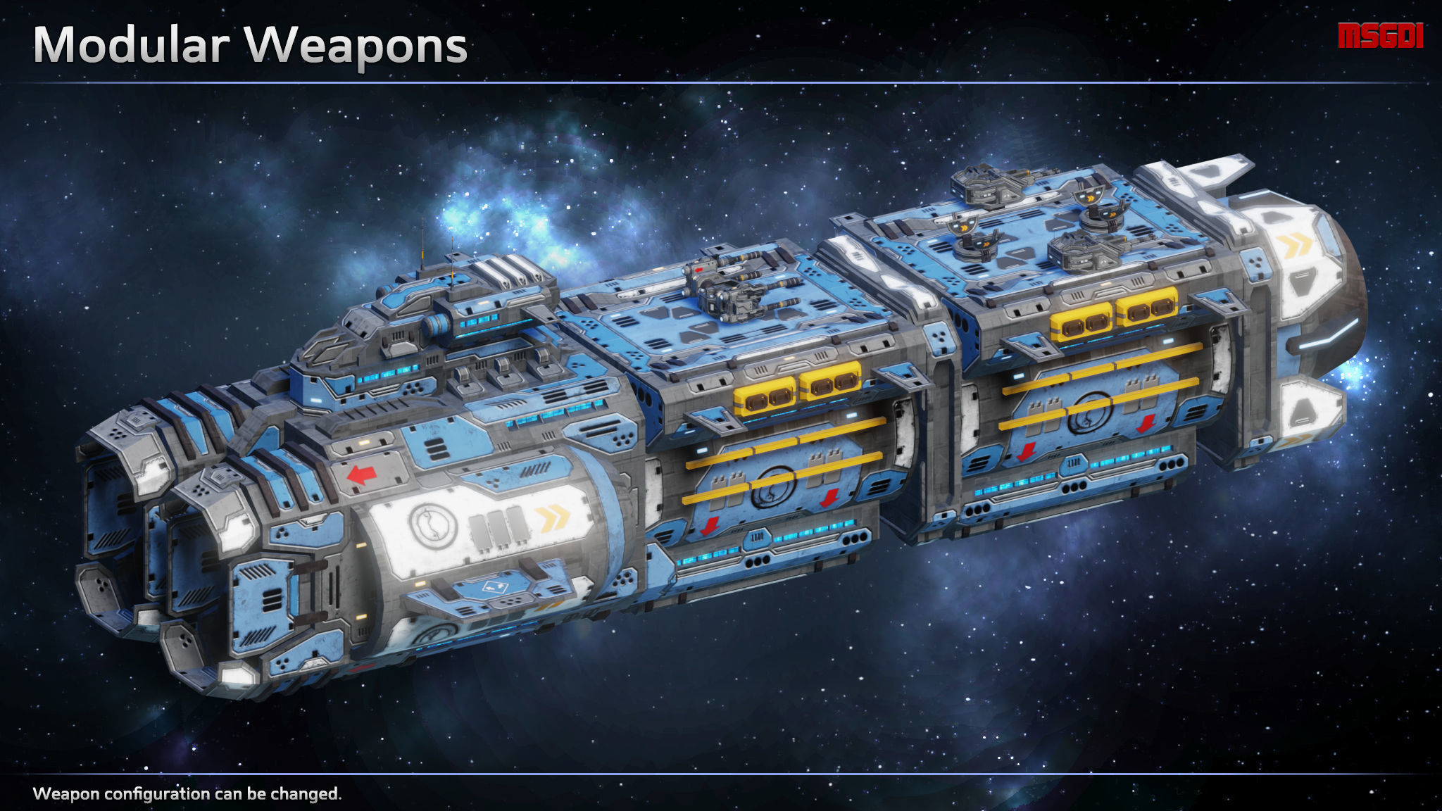 Spaceship Frigate Rhino Low-poly 3D model_4