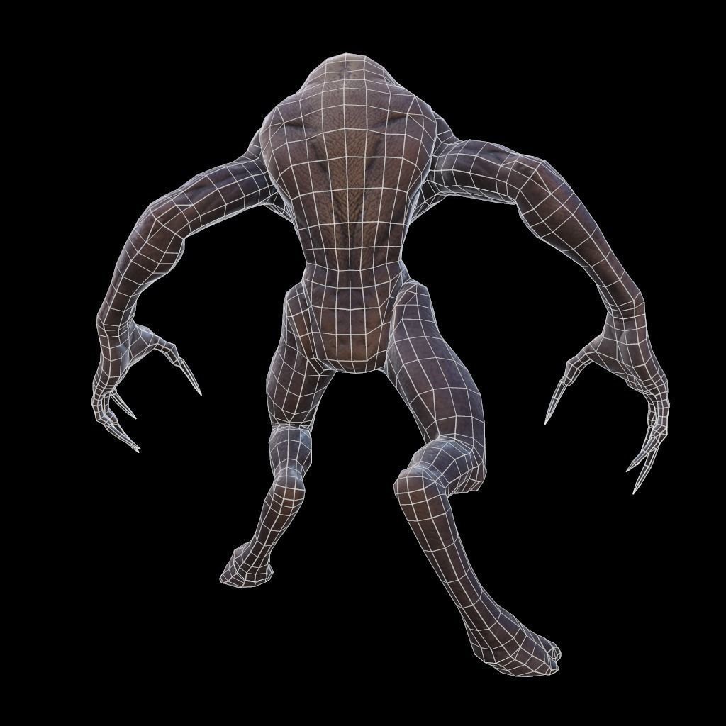 Creature Slug Low-poly 3D model_8