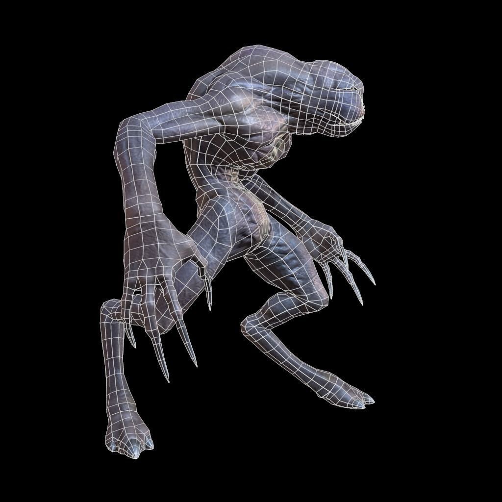 Creature Slug Low-poly 3D model_7