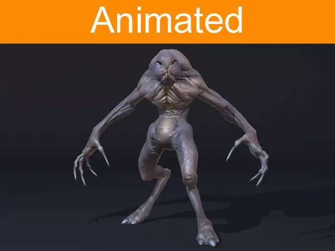 Creature Slug Low-poly 3D model_0