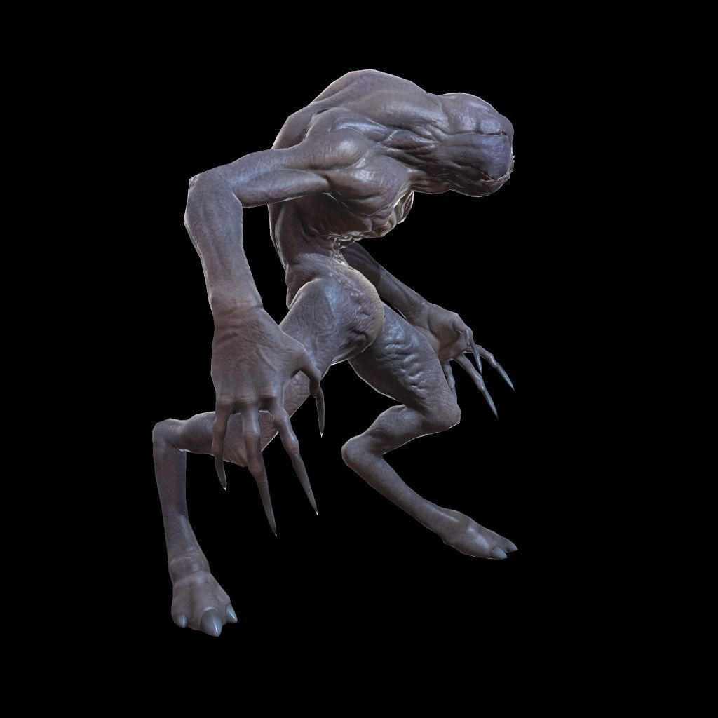 Creature Slug Low-poly 3D model_3