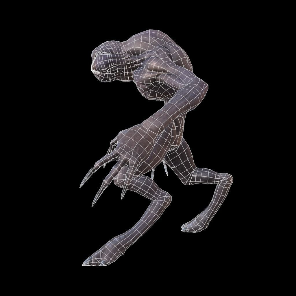 Creature Slug Low-poly 3D model_9