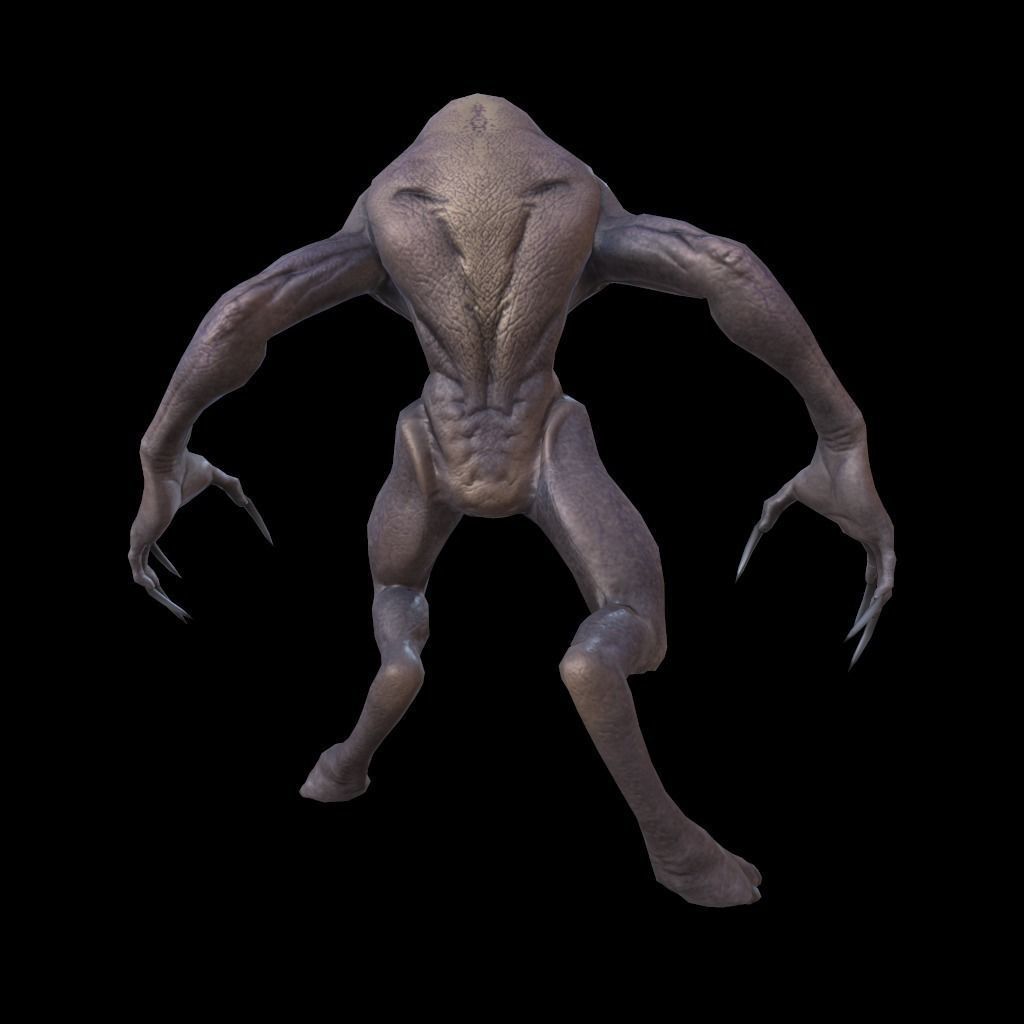 Creature Slug Low-poly 3D model_4