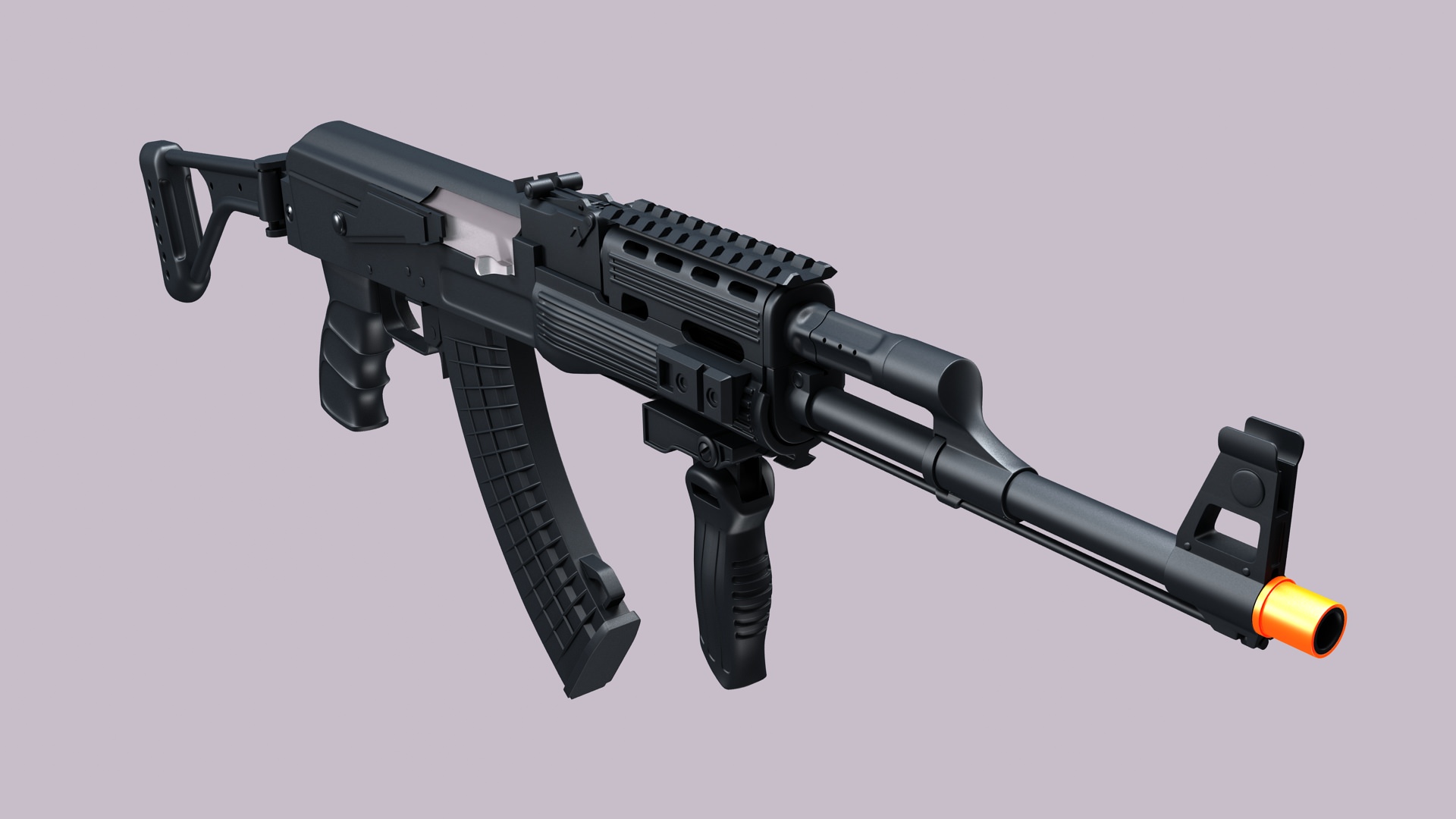 AK-47 Kalashnikov Tactical High Detailed 3D model_7