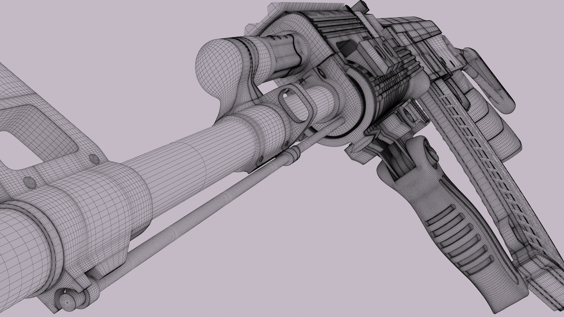 AK-47 Kalashnikov Tactical High Detailed 3D model_18