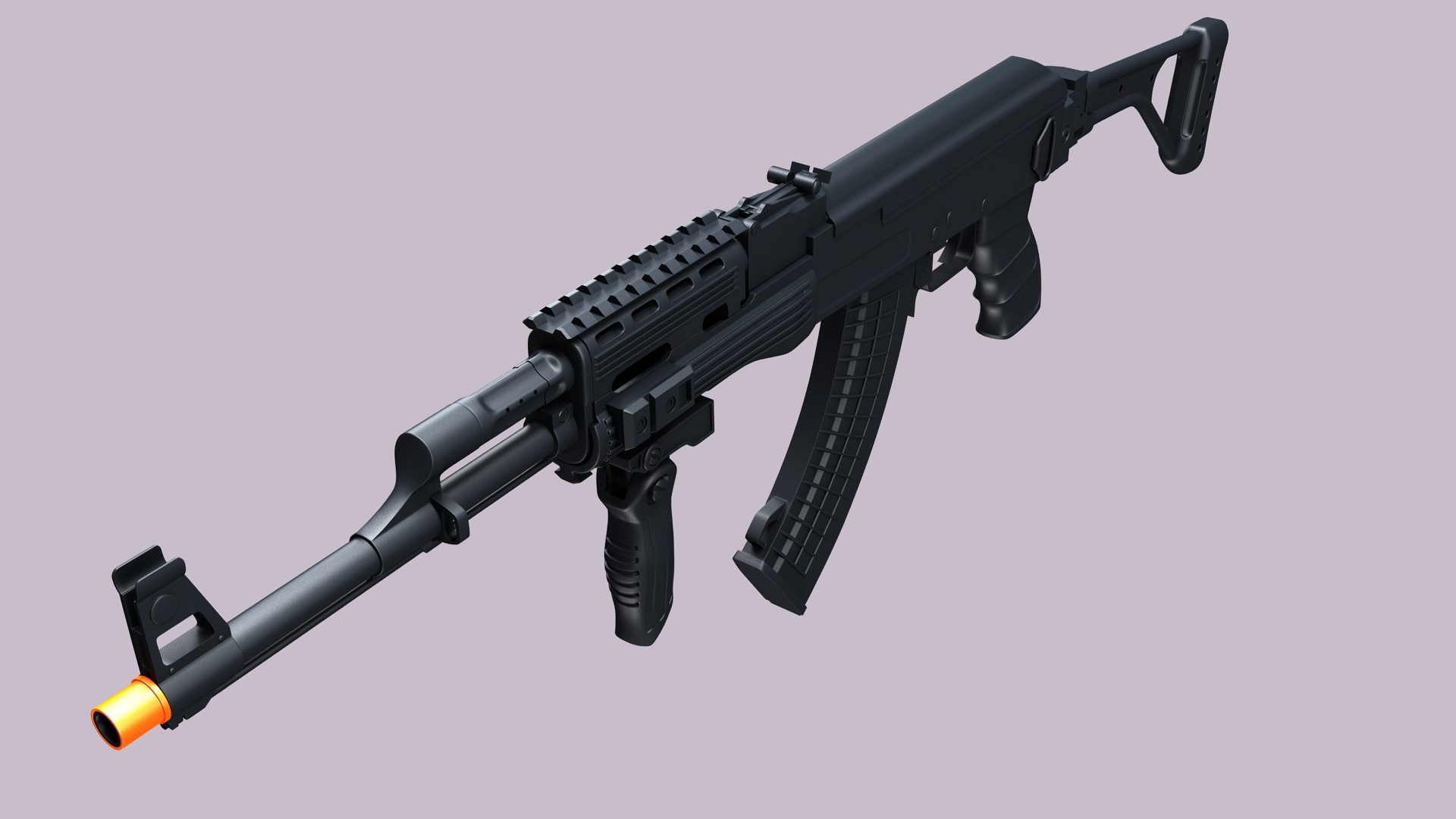 AK-47 Kalashnikov Tactical High Detailed 3D model_8