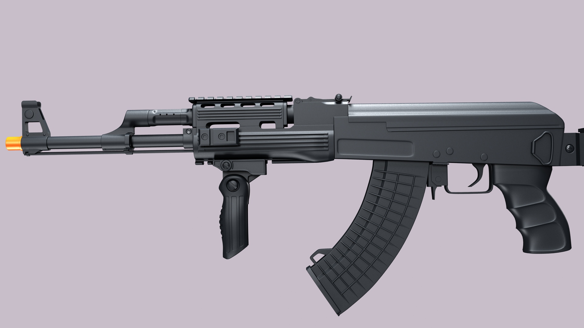 AK-47 Kalashnikov Tactical High Detailed 3D model_9