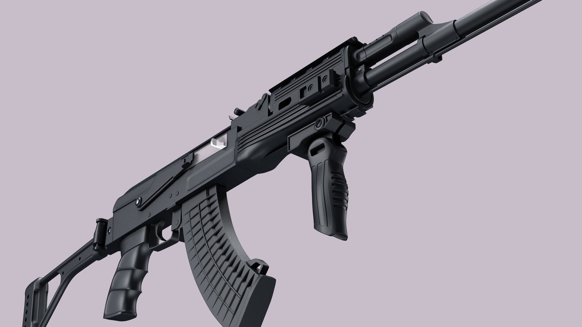AK-47 Kalashnikov Tactical High Detailed 3D model_6