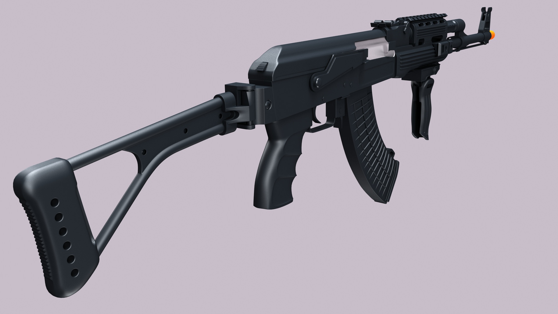 AK-47 Kalashnikov Tactical High Detailed 3D model_5