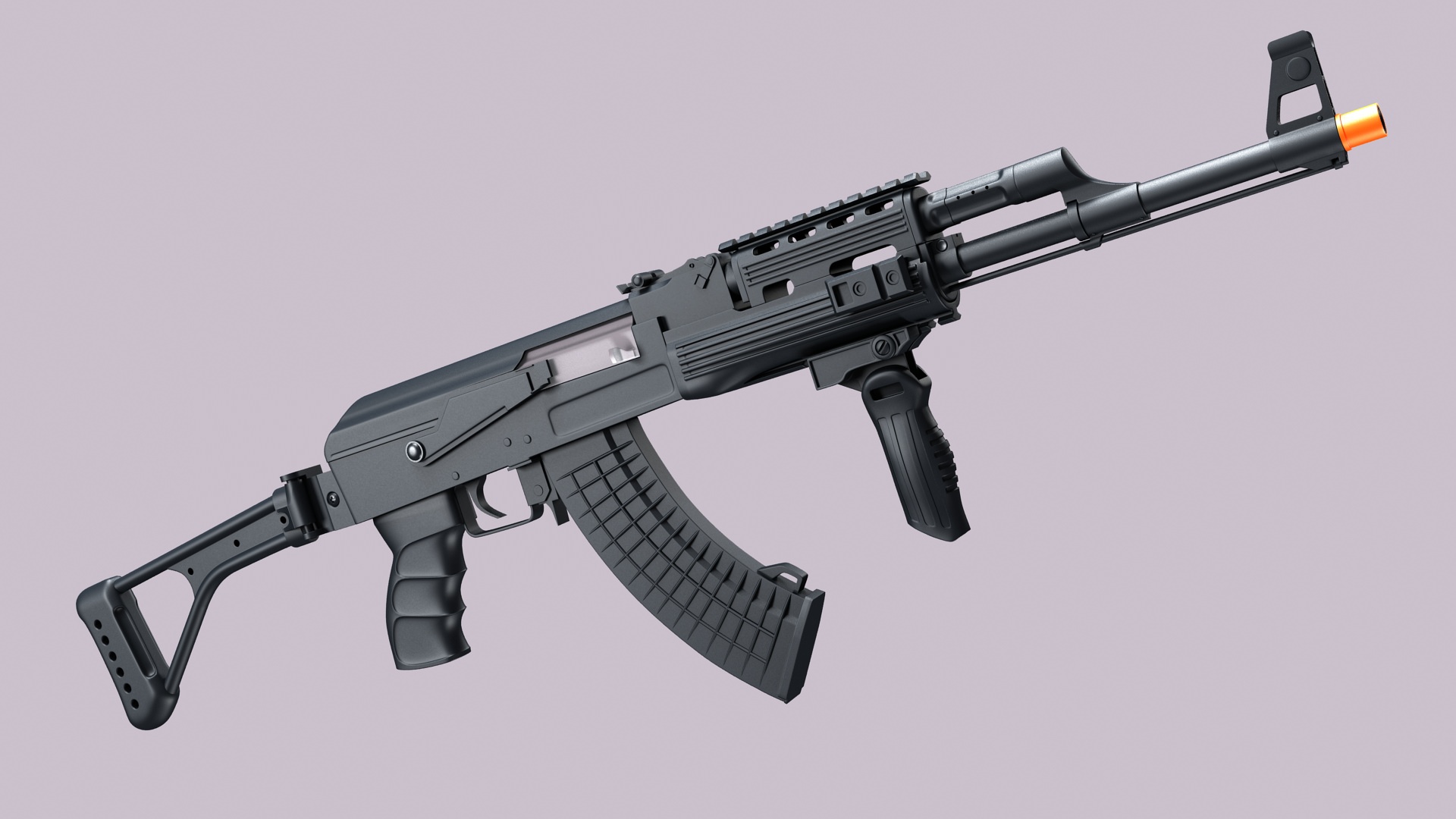AK-47 Kalashnikov Tactical High Detailed 3D model_1