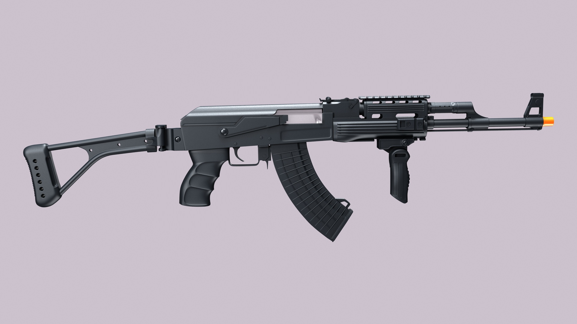 AK-47 Kalashnikov Tactical High Detailed 3D model_3